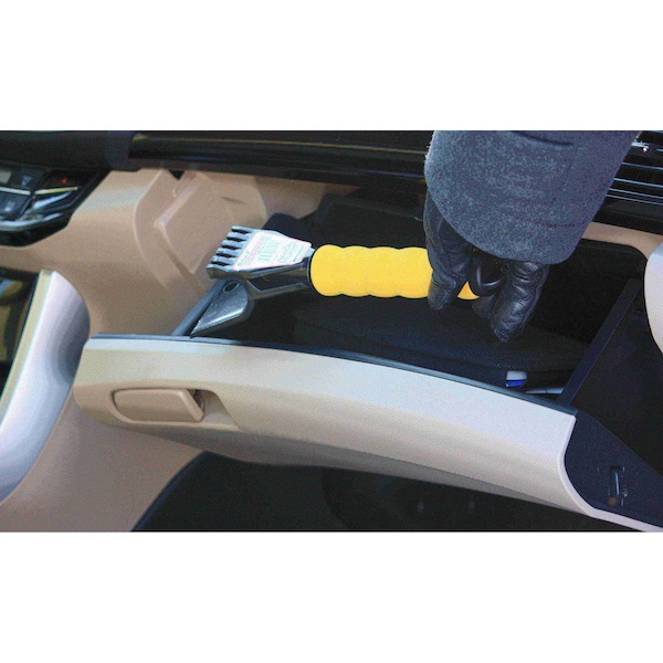 9in Dual-Head Ice Scraper, Car Glovebox Size, Polyethylene